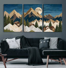 Moonlit Mountain Cabin Wall Art Canvas Print, Rustic Mountain Landscape Canvas Print, Woodland Cabin Wall Decor, Framed Nature Artwork Ready to Hang by MyGreatCanvas | Canvas Wall Art Prints | Photo Prints & Wall Decor