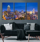 Charlotte Skyline Canvas Wall Art Print – North Carolina Cityscape Photography Print by MyGreatCanvas | Canvas Wall Art Prints | Photo Prints & Wall Decor