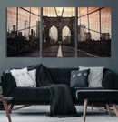 Brooklyn Bridge Canvas Wall Art, New York City Skyline Photography Print, NYC Landmark Urban Decor Artwork by MyGreatCanvas | Canvas Wall Art Prints | Photo Prints & Wall Decor