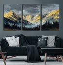 Abstract Mountain Wall Art Canvas Print Modern Landscape Painting Print