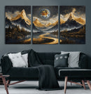 Abstract Mountain Wall Art Canvas Print Modern Landscape Painting Print