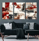 Blue Teal Abstract Canvas Wall Art, Modern Textured Painting Print, Navy Orange White Contemporary Art, Neutral Living Room Decor, Office Art by MyGreatCanvas | Canvas Wall Art Prints | Photo Prints & Wall Decor