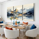 Lake Abstract Mountain Wall Art Canvas Print