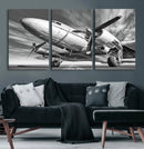 Vintage Airplane on Runway Canvas Print by MyGreatCanvas | Canvas Wall Art Prints | Photo Prints & Wall Decor
