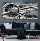 Vintage Antique Airplane Wall Art Canvas Print
