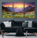 Mountain and Spring Wall Art Canvas Print