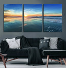 Blue Sky and Beach Wall Art Canvas Print