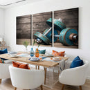 Dambell and Sport Wall Art Canvas Print