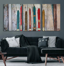 Vintage Wooden Weathered Ski's in Front of an Old Barn Wall by MyGreatCanvas | Canvas Wall Art Prints | Photo Prints & Wall Decor