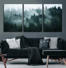 Misty Forest Wall Art – Serene Green Landscape Canvas Print, by MyGreatCanvas | Canvas Wall Art Prints | Photo Prints & Wall Decor