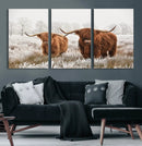 Longhorn Cattle Wall Art Canvas Print, Framed Farmhouse by MyGreatCanvas | Canvas Wall Art Prints | Photo Prints & Wall Decor