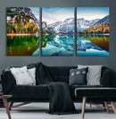 Spectacular autumn view of Braies Lake Wall Art Canvas Print by MyGreatCanvas | Canvas Wall Art Prints | Photo Prints & Wall Decor