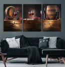Wine and Barrels Wall Art Canvas Print by MyGreatCanvas | Canvas Wall Art Prints | Photo Prints & Wall Decor