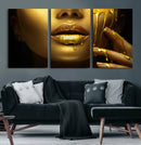 Gold and Women Wall Art Canvas Print by MyGreatCanvas | Canvas Wall Art Prints | Photo Prints & Wall Decor