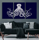 Blue Octopus Wall Art Canvas Print by MyGreatCanvas | Canvas Wall Art Prints | Photo Prints & Wall Decor