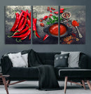 Red Pepper Kitchen and Restaurant Wall Wall Art, Red Pepper by MyGreatCanvas | Canvas Wall Art Prints | Photo Prints & Wall Decor