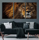 Mighty Lion Wall Art Canvas Print – Majestic Animal Portrait by MyGreatCanvas | Canvas Wall Art Prints | Photo Prints & Wall Decor