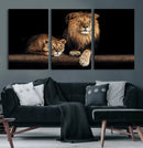 Lion Canvas Wall Art – Majestic Animal Print Artwork for by MyGreatCanvas | Canvas Wall Art Prints | Photo Prints & Wall Decor
