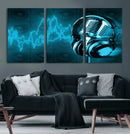 Music and Microphone Wall Art Canvas Print by MyGreatCanvas | Canvas Wall Art Prints | Photo Prints & Wall Decor