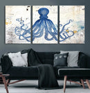 Octopus Canvas Wall Art | Coastal Marine Life Artwork for by MyGreatCanvas | Canvas Wall Art Prints | Photo Prints & Wall Decor