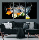 Kitchen Wall Art, Kitchen Fruits Art Canvas Print