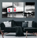 Aces Poker Art Poker Game Wall Art Canvas Print by MyGreatCanvas | Canvas Wall Art Prints | Photo Prints & Wall Decor