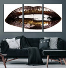 Close Up Lips Wall Art Canvas Print