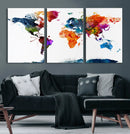 World Map Canvas Print – Detailed Map of the World Wall Art by MyGreatCanvas | Canvas Wall Art Prints | Photo Prints & Wall Decor