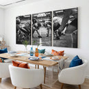 American Football Wall Art Canvas Print Framed Stadium Sport