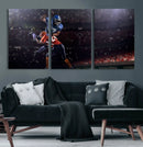 American Football Wall Art Canvas Print, Stadium Sport Wall