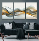 Abstract Wave Canvas Wall Art – Fluid Contemporary Elegance