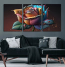 Abstract Rose Wall Art Canvas Print