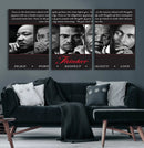 Thinker Quintet Canvas Wall Art – Martin, Obama, Malcolm X,