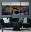 Dodger Stadium Sunset Game Triple Canvas Wall Art - Los