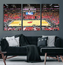 Miami Heat Basketball Team Print Wall Art- Kaseya Center by MyGreatCanvas | Canvas Wall Art Prints | Photo Prints & Wall Decor