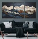 Mountain Wall Art – Modern Geometric Landscape Canvas Print,
