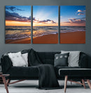Golden Hour Beach Sunset Wall Art | Canvas Print | Ready to