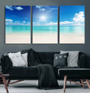 Blue Ocean Wall Art Canvas Print - Tranquil Ocean Paradise