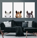 Horse Prints Set, Set of 3 Horse Wall Art, Horses Portraits, by MyGreatCanvas | Canvas Wall Art Prints | Photo Prints & Wall Decor