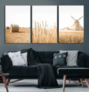Vintage Farmhouse Triptych Wall Art – Giclée Canvas