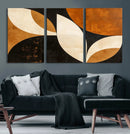 Geometric Abstract Wall Art Canvas Print, Mid Century Modern