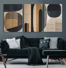 Abstract Minimalist Canvas Wall Art - Neutral Geometric