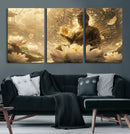 Golden Buddha Wall Art | Yoga Room Decor and Meditation Room by MyGreatCanvas | Canvas Wall Art Prints | Photo Prints & Wall Decor