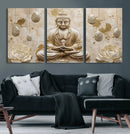 Serene Buddha Wall Art | Yoga Room Decor and Meditation Wall