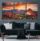 Rocky Mountains Sunset Wall Art Canvas Print – Ready to