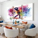 Colorful Golfer Swing Wall Art Canvas Print - Ready to Hang,