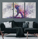 Watercolor Golf Swing Wall Art Canvas Print | Vibrant