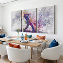 Watercolor Golf Swing Wall Art Canvas Print | Vibrant
