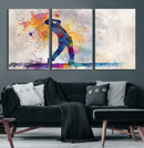 Watercolor Golf Swing Wall Art Canvas Print | Vibrant