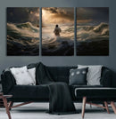 Jesus Walking on Water Wall Art Canvas Print - Religious